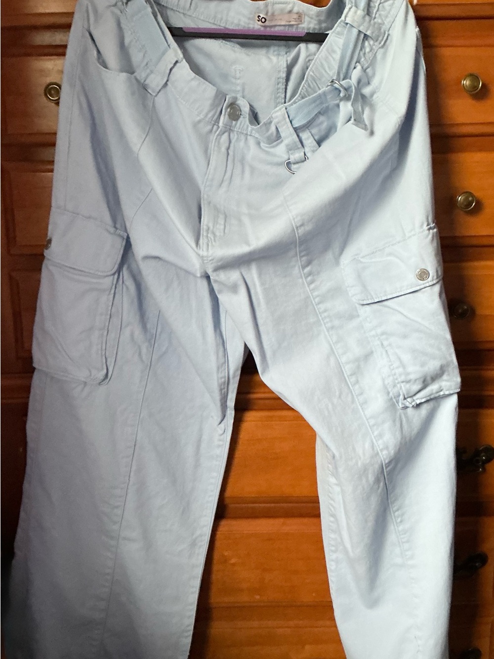 SO Light Blue Cargo Pants Size XL NWOT